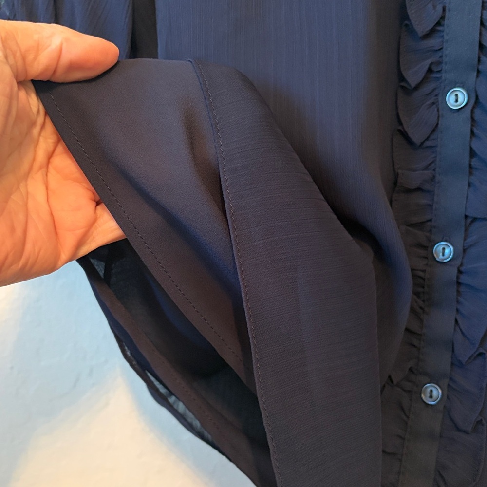 Cece Chiffon Button Down Blouse - image 6